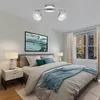 Image de Plafonnier led spot bar alu opale spot orientable h 14,2 cm salon salle à manger