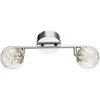 Image de Plafonnier spot led Plafonnier led 2 flammes Plafonnier deux spots, boules de verre orientables avec guirlande lumineuse, 2x led 3,5W 350Lm blanc