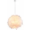 Image de Suspension Lampe Salon Salle à manger Plafond Suspension Plume Boule Blanc Globo 15057