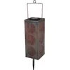 Image de Plafond solaire led lampe suspendue fleurs poinçonnage plug stand jardin jardin lampe extérieure rouille Globo 33630R