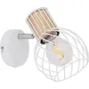 Image de Applique murale en métal luminaire spot en bois design d'éclairage de chambre à coucher mobile