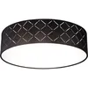 Image de Spot de plafond rond décor noir poinçonnages or lampe de salon blanc Globo 15363B