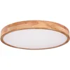 Image de Globo - Plafonnier led design bois lumière du jour salon télécommande lampe dimmable 41745-48
