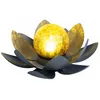 Image de Lampe d'extérieur led solaire fleur de lotus éclairage de jardin nénuphars lampe design 25 cm Globo 33532