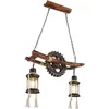Image de Suspension - Abella - marron - bois métal - E27 - 14004-2 - Globo