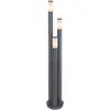 Image de Lampadaire extérieur en acier inoxydable anthracite Lampe de jardin à 3 colonnes Projecteur de terrasse Globo 3159-3A