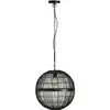 Image de Lampe suspendue lampe de salon suspension lampe de couloir tressée noir mat 50cm