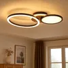 Image de Plafonnier led salon métal aspect bois mobile l 51,5 cm