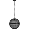 Image de Lampe suspendue, lampe de table à manger, lampe de salon en osier noir
