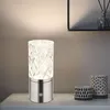Image de Lampe de table avec variateur tactile led Lampe de chevet Batterie Lampe de salon, acrylique, chrome, métal, 2,5W 185lm blanc chaud-blanc froid, DxH