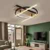 Image de Globo Lighting - Plafonnier bois Lampe design laiton noir Plafonnier moderne orientable, aluminium métal, led 32W 1300Lm blanc chaud, LxLxH 44x9x40