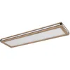 Image de Globo - Plafonnier plafonnier lampe de salon led aspect bois 3 modes d'éclairage l 80 cm