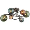 Image de Globo Lighting - Plafonnier lampe de salon lampe de salle à manger en verre, métal gris, led 6x 3,5W 290Lm blanc chaud, d 65 cm
