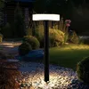 Image de Lampe d'allée de jardin, éclairage extérieur, lampe enfichable, piquet de terre, batterie solaire, plastique, opale noire, 1x led, DxH 15,3x56,1 cm