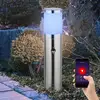 Image de Borne E27 lampadaire patio lumière extérieure détecteur de mouvement étanche IP44, App commande vocale dimmable CCT, 1x Smart RGB LED 10W 806Lm