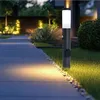 Image de Lampe d'extérieur lampadaire led avec détecteur de mouvement éclairage de chemin en acier inoxydable lampe de jardin anthracite, avec 2 douilles,