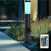 Image de Lampadaire de jardin dimmable avec télécommande éclairage de chemin extérieur avec détecteur de mouvement 2x douille douille, rgb led 8,5W 806lm