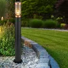 Image de Lampe de chemin d'accès Lampe de jardin Lampadaire d'extérieur Lampadaire en acier inoxydable, accent cuivre fumée noire, 1x E27, DxH 7,6x80 cm
