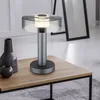 Image de Lampe de table, lampe d'appoint, lampe de chevet led, lampe de chambre, aluminium gris h 31cm