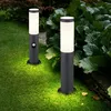 Image de Borne lumineuse avec détecteur de mouvement lampadaire d'extérieur lampadaire de jardin acier inoxydable, anthracite, 1x E27, DxH 12,7x45 cm, lot de 2