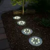 Image de Lampes solaires spot d'extérieur piquet de sol acier inoxydable éclairage de sol de chemin résistant aux intempéries, acier inoxydable, 8x led, DxH