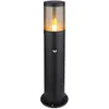 Image de Led Lampadaire extérieur Détecteur de mouvement Lampe d'extérieur en acier inoxydable, résistant aux éclaboussures jardin, noir fumé, 1x E27 filament