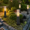 Image de Lampadaire lampadaire balcon lampadaire éclairage extérieur cuivre fumé Lampadaire extérieur, plastique inox, 1x E27, DxH 7,6x45 cm, lot de 4