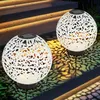 Image de Boule solaire lampe solaire extérieur boule de jardin led 20 cm éclairage décoratif de balcon, effet de lumière design oriental à l'aspect béton,