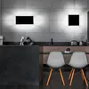 Image de Applique murale led pour couloir, éclairage indirect, lampe de chambre à coucher, noir, métal acrylique, 12W 850lm blanc chaud, lot de 2