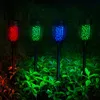 Image de Lampe solaire piquet effet feu lampes solaires pour l'extérieur éclairage extérieur solaire changeant de couleur jardin, perforations, 8x led rvb,