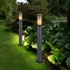 Image de Lampadaire éclairage extérieur lampadaire fumée anthracite extérieur lampadaire de jardin, plastique inox, 1x E27, DxH 7,6x80 cm, lot de 2