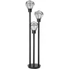 Image de Lampadaire d'extérieur lampadaire chemin lumineux retro grid lampadaire 3 flammes, acier inoxydable métal noir, plastique transparent, 3x E27, LxH