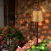 Image de Lampe solaire à brancher led Lampe solaire de jardin pour l'extérieur Lampe solaire à brancher en métal, avec piquet IP44 batterie, effet lumineux,