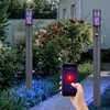 Image de Lampadaire avec détecteur de mouvement, lampe d'extérieur, lampadaire, acier inoxydable, anthracite, fumée, contrôle par application, 1x Smart rgb