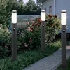 Image de Lampadaire extérieur lampadaire lampadaire patio détecteur de mouvement acier inoxydable, 1x douille E27, IP44, DxH 7,6x80 cm