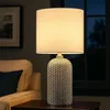 Image de Globo Lighting - Lampe de table verre textile lampe de chevet lampe de salon lampe de table blanche, 1x douille E27, DxH 26,5x50 cm