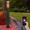Image de Lampadaire Jardin Lampes d'extérieur Lampadaire Luminaires d'allée , App-Sprachsteuerung Dimmbar cct Timer IP44, cuivre noir fumé, rgb led 10W 806Lm
