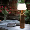 Image de Lampe solaire à led Lampe de table Lampe bouteille Lampe d'extérieur 3 modes d'éclairage blanc mat Lampe de jardin, blanc chaud, h 23 cm