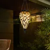 Image de Lampe suspendue lampe solaire décoration de jardin lampe d'extérieur lampe solaire led suspendue, design goutte, métal noir, plastique transparent,