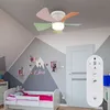 Image de Globo Lighting - Ventilateur de plafond led multicolore Télécommande Lampe lumière du jour Ventilateur Minuterie cct, 10W 750lm blanc chaud-blanc