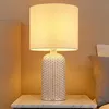 Image de Globo Lighting - Lampe de table verre textile Lampe de chevet Lampe de table champagne Lampe de salle à manger, 1x douille E27, DxH 26,5x50 cm