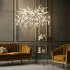 Image de Lampe suspendue lustre lampe de salle à manger lampe de salon, métal chromé cristaux de verre couleur fumée, 8x G9, h 120 cm