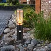 Image de Lampadaire LED sur pied éclairage extérieur fumé cuivre extérieur avec détecteur de mouvement Lampadaire de jardin, acier inoxydable plastique, 7W