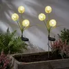 Image de Lampe solaire d'extérieur à led, décoration de jardin, lampe de terrasse avec piquet de pissenlit, vert jaune, plastique en acier inoxydable, blanc