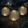 Image de Lampe solaire lampe décorative orientale lampe de jardin fleur de vie lampe solaire pour l'extérieur, métal, piquet de terre, 1x led, LxlxH 40x40x51