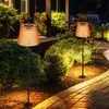 Image de Lampe solaire led décoration de jardin lampe d'extérieur lampe en cristal, plastique noir ambre, batterie IP44 piquet de terre, 3000K blanc chaud,