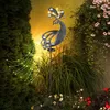 Image de Lampe solaire de prise de jardin de prise solaire pour la conception extérieure de paon de décoration de jardin, plastique en métal, led 3000K, LxWxH