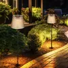 Image de Lampe solaire led pour décoration de jardin, lampe d'extérieur, lumière en cristal, plastique noir fumé, batterie IP44, piquet de terre, blanc chaud