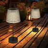 Image de Lampe d'extérieur lampe solaire lampe de table lampe de jardin led lumière cristalline couleur fumée. Plastique noir, batterie IP44, blanc chaud