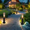 Image de Lampadaire sur pied éclairage extérieur fumée cuivre extérieur avec détecteur de mouvement lampadaire de jardin, acier inoxydable plastique, 1x E27,